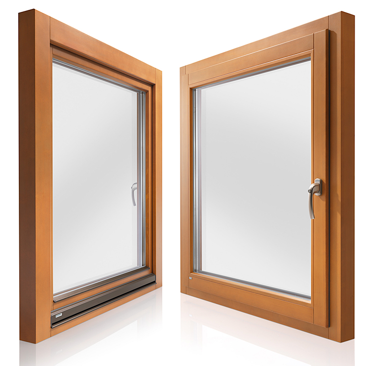 Holzfenster HD80, Innen- und Aussenansicht