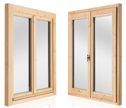 Holzfenster H80D Stil Aussen- und Innenansicht