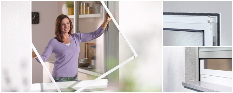 Insektenschutzgitter für Fenster, Spannrahmen